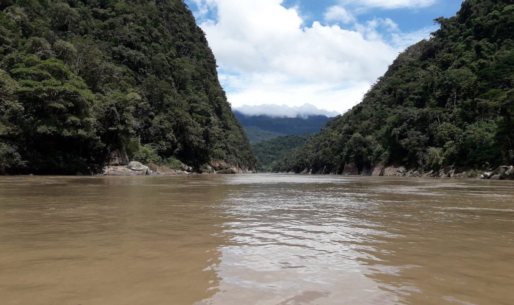 El angosto del Chepete, en el río Beni, está ubicado a 70 kilómetros aguas arriba de la localidad de Rurrenabaque. Foto: Alex Villca.