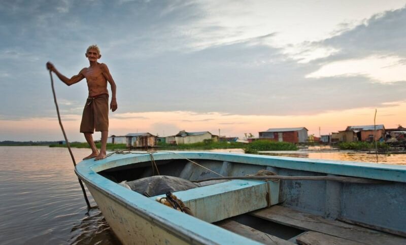 Congo Mirador es uno de los "pueblos de agua" del lago Maracaibo. FUENTE DE LA IMAGEN,JOHN MÁRQUEZ