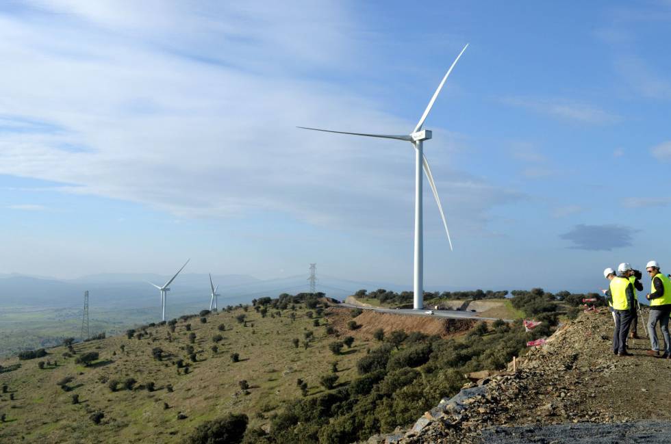 El parque eólico Merengue de Plasencia (Cáceres).