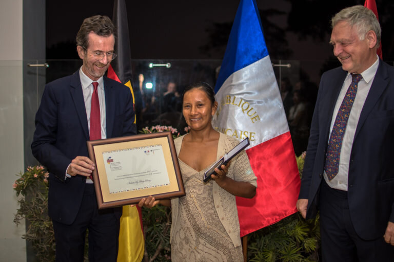 La peruana Liz Chicaje también ha recibido el premio Franco Alemán en Derechos Humanos. Foto: Javier Fernández-Maldonado/FZS Perú.
