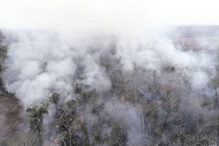 Incendios forestales en el Parque Nacional Noel Kempff Mercado. Foto: Noel Kempff Mercado.