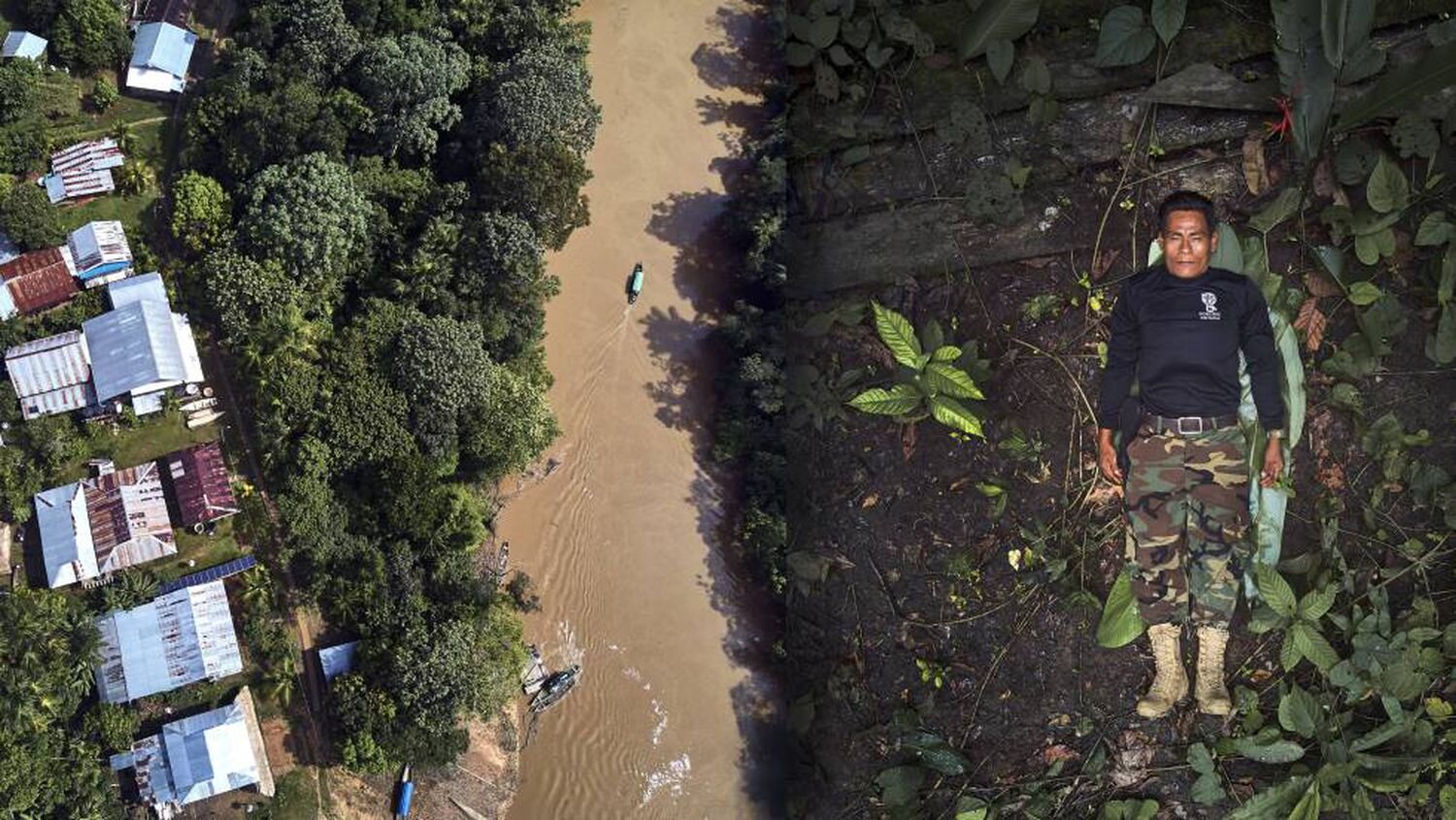 José Gregorio un indígena tikuna, líder de la Guardia Indígena Ambiental de la comunidad de San Martín de Amacayacu, en la Amazonía colombiana. Él lidera un grupo de jóvenes hombres y mujeres que lucha para combatir la explotación ilegal de recursos…