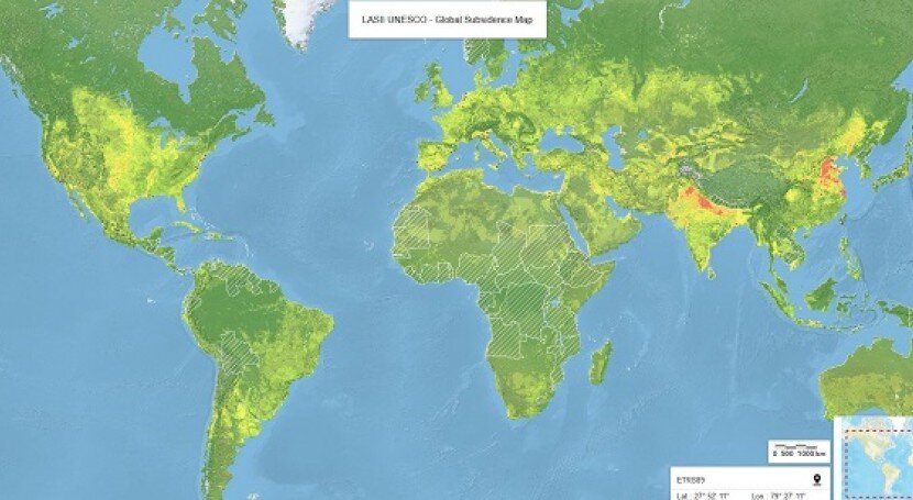 Mapa mundial de la subsidencia del terreno (repositorio de mapas del IGME).